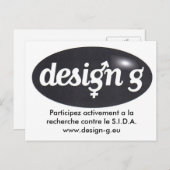 Design-G, Participez activement a la recherche ... Briefkaart (Voorkant / Achterkant)