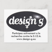 Design-G, Participez activement a la recherche ... Briefkaart (Voorkant)