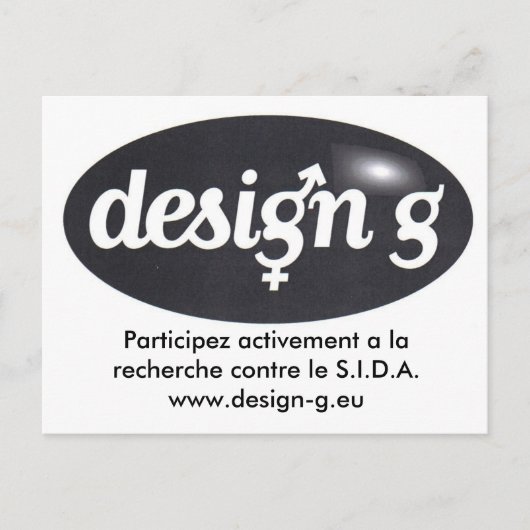Design-G, Participez activement a la recherche ... Briefkaart (Voorkant)