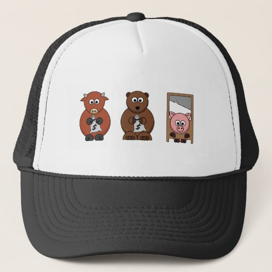 Design geïnspireerd op de aandelenmarkt trucker pet (Voorkant)