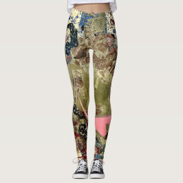 design gemaakt van schilderijen leggings