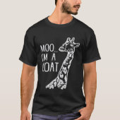 Design Giraffe Moo Im a Goat Boerderij Zoo Animal T-shirt (Voorkant)