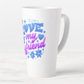 Design - Ik hou van mijn vriend Latte Mok (Rechterhoek)
