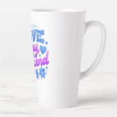 Design - Ik hou van mijn vriend Latte Mok (Rechts)