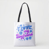Design - Ik hou van mijn vriend Tote Bag (Voorkant)