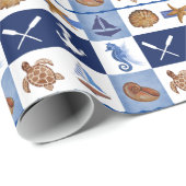 Design in de Noordzee Cadeaupapier (Rol Hoek)