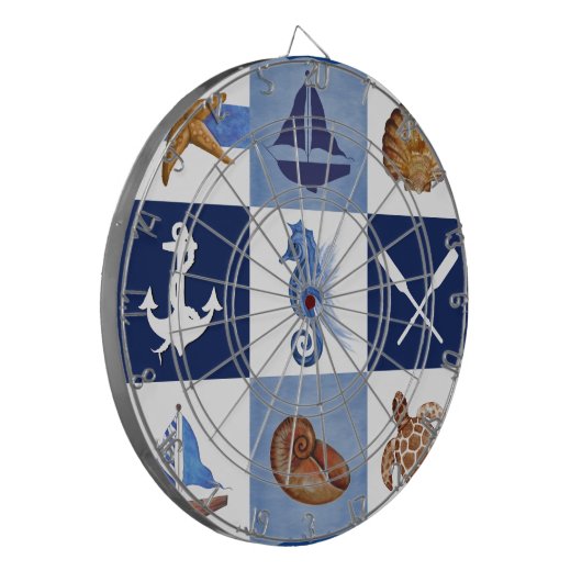 Design in de Noordzee Dartbord (Voorkant Links)