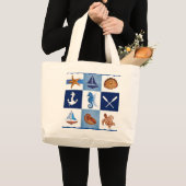 Design in de Noordzee Grote Tote Bag (Voorkant (product))