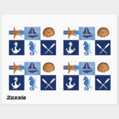 Design in de Noordzee Rechthoekige Sticker (Vel)