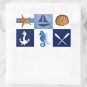 Design in de Noordzee Rechthoekige Sticker (Tas)