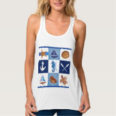 Design in de Noordzee Tanktop (Voorkant)