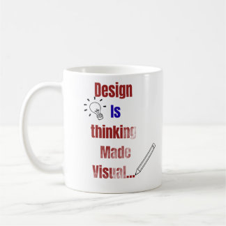 Design is denken in visuele vorm – Minimaal grafis Koffiemok