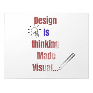 Design is denken in visuele vorm – Minimaal grafis Notitieblok