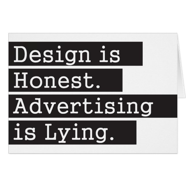 Design is Honest - Black (Voorkant Horizontaal)