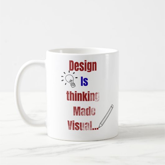 Design Is Thinking Made Visual – Minimal Graphic D Koffiemok (Links)