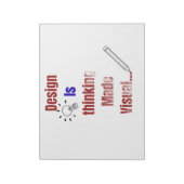 Design Is Thinking Made Visual – Minimal Graphic D Notitieblok (Linkerzijde)