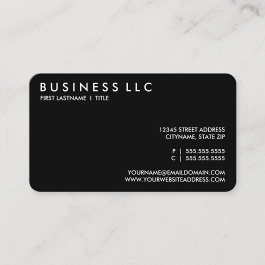 design je eigen zwart-wit. visitekaartje (Voorkant)