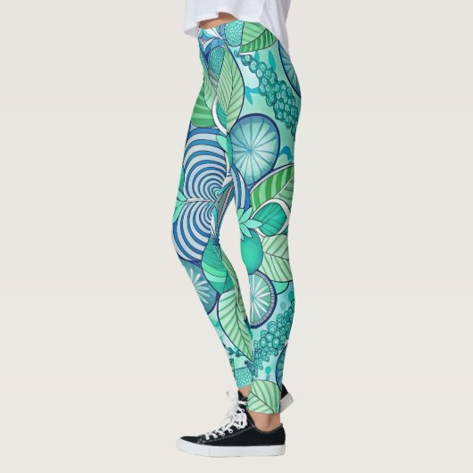 Design-Leggings mit ausgefallenem Muster Leggings (Links)