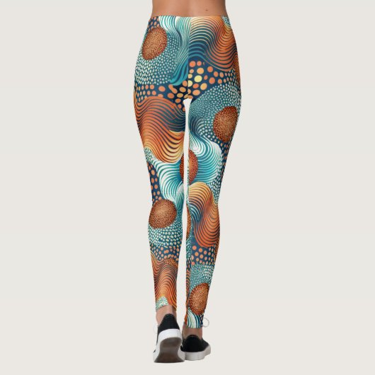 Design-Leggings mit ausgefallenem Muster Leggings (Achterkant)