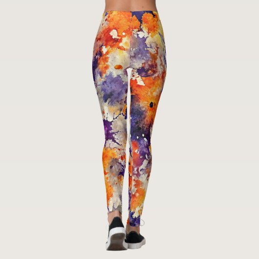 Design-Leggings mit ausgefallenem Muster Leggings (Achterkant)