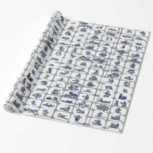 Design met blauw tapijten verwijderen cadeaupapier