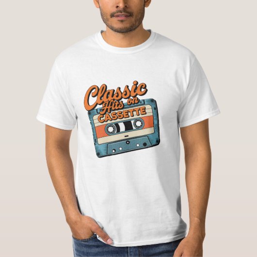  Design met cassettethema T-shirt (Voorkant)