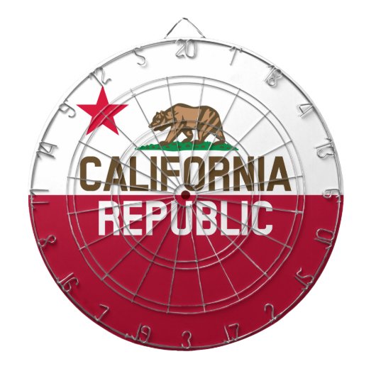 DESIGN met de vlag van de REPUBLIEK KLIFORNIË Dartbord (Voorkant)