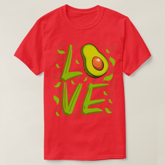 design met favoriete avocado-lettertjes guacamole- t-shirt (Design voorkant)