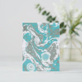 Design met gemarmerd papier briefkaart (Staand voorkant)