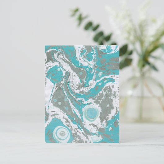 Design met gemarmerd papier briefkaart (Staand voorkant)