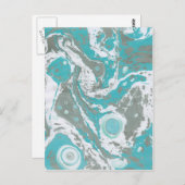 Design met gemarmerd papier briefkaart (Voorkant / Achterkant)