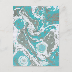 Design met gemarmerd papier briefkaart