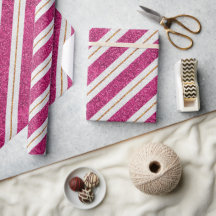 Design met glitterroze en goudlijnverpakking