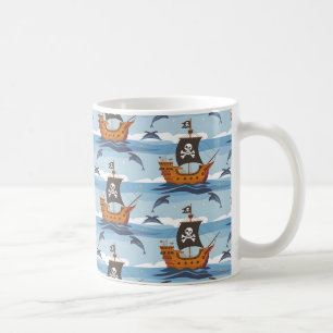 Design met piratenthema voor Zee-liefhebbende avon Koffiemok