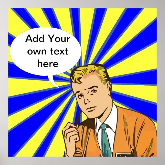  design met retro-strip Groot poster (Voorkant)