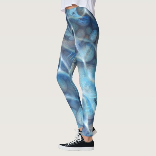 Design mit blauem transparentem Wasser Leggings (Links)