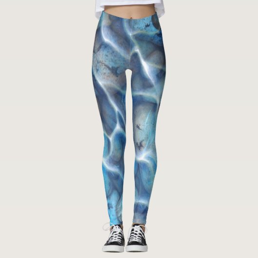 Design mit blauem transparentem Wasser Leggings (Voorkant)