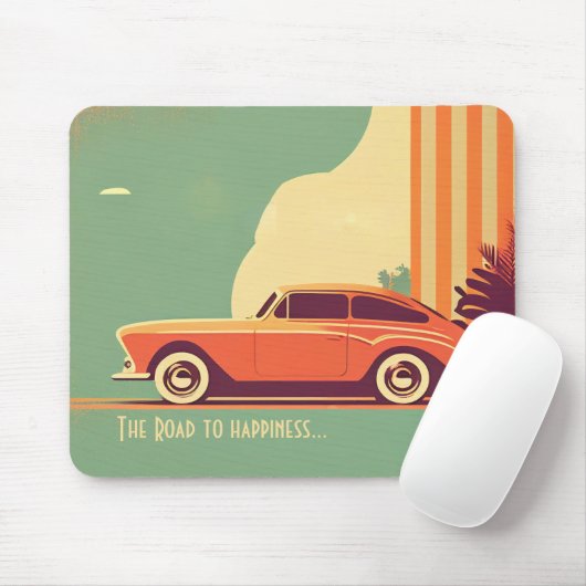 Design Mousepad - Retro 60s Muismat (Met muis)