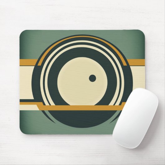 Design Mousepad - Retro 70s Muismat (Met muis)
