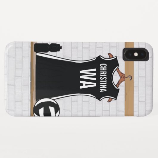  design netball zwart-wit Case-Mate iPhone case (Achterkant (horizontaal))