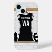  design netball zwart-wit Case-Mate iPhone case (Achterkant)
