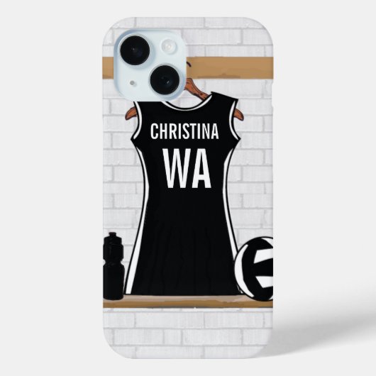  design netball zwart-wit Case-Mate iPhone case (Achterkant)