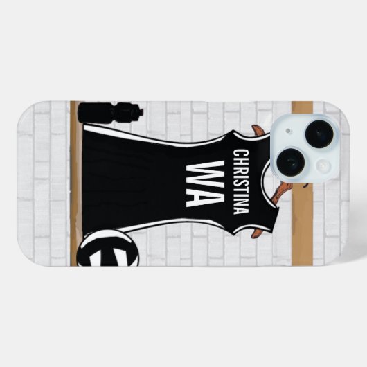 design netball zwart-wit Case-Mate iPhone case (Achterkant (horizontaal))