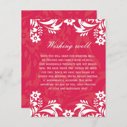 Design No.2 die goed wensen - RASPBERRY Informatiekaartje (Voorkant / Achterkant)