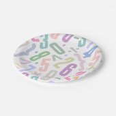 Design Number Pattern Paper & Party Borden Papieren Bordje (Gekanteld)