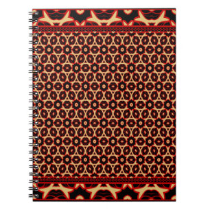 Design of a Geometric Flower Pattern. Vintageabstr Notitieboek