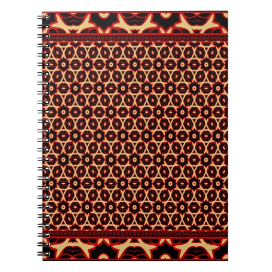 Design of a Geometric Flower Pattern. Vintageabstr Notitieboek (Voorkant)