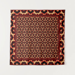 Design of a Geometric Flower Pattern. Vintageabstr Wandkleed