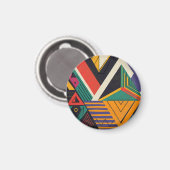 Design of triangles in vibrant colors with pattern magneet (Voorkant / Achterkant)