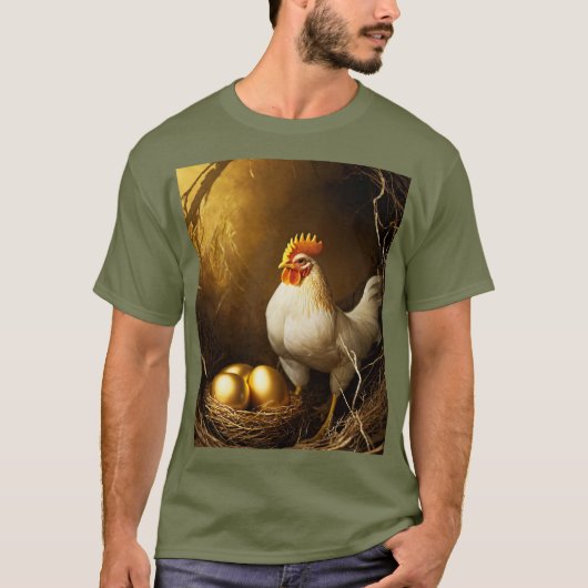 Design olijfgroen T-shirt (Voorkant)